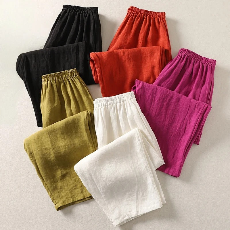 Valentine - Pantalon fluide en coton et lin
