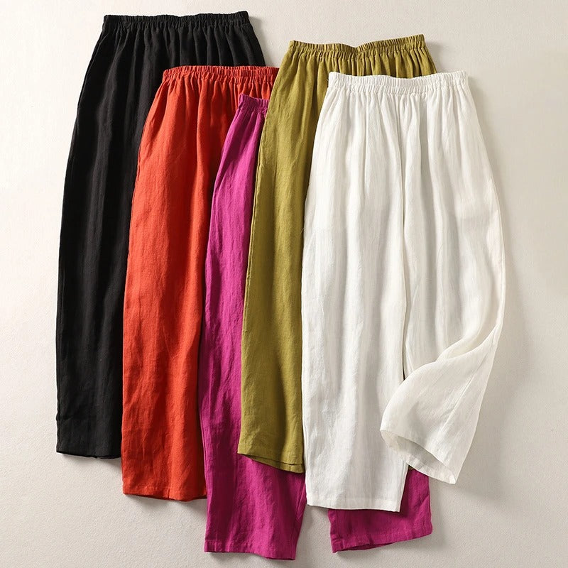 Valentine - Pantalon fluide en coton et lin