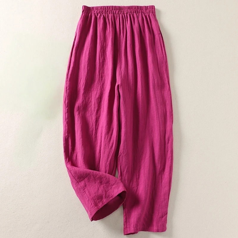 Valentine - Pantalon fluide en coton et lin