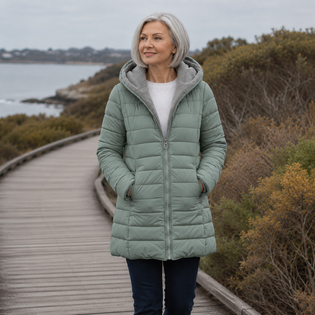 Jami - Quilted A-Line Winter Coat