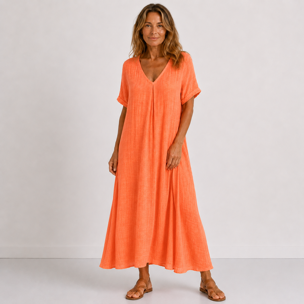 Jade - Robe longue fluide