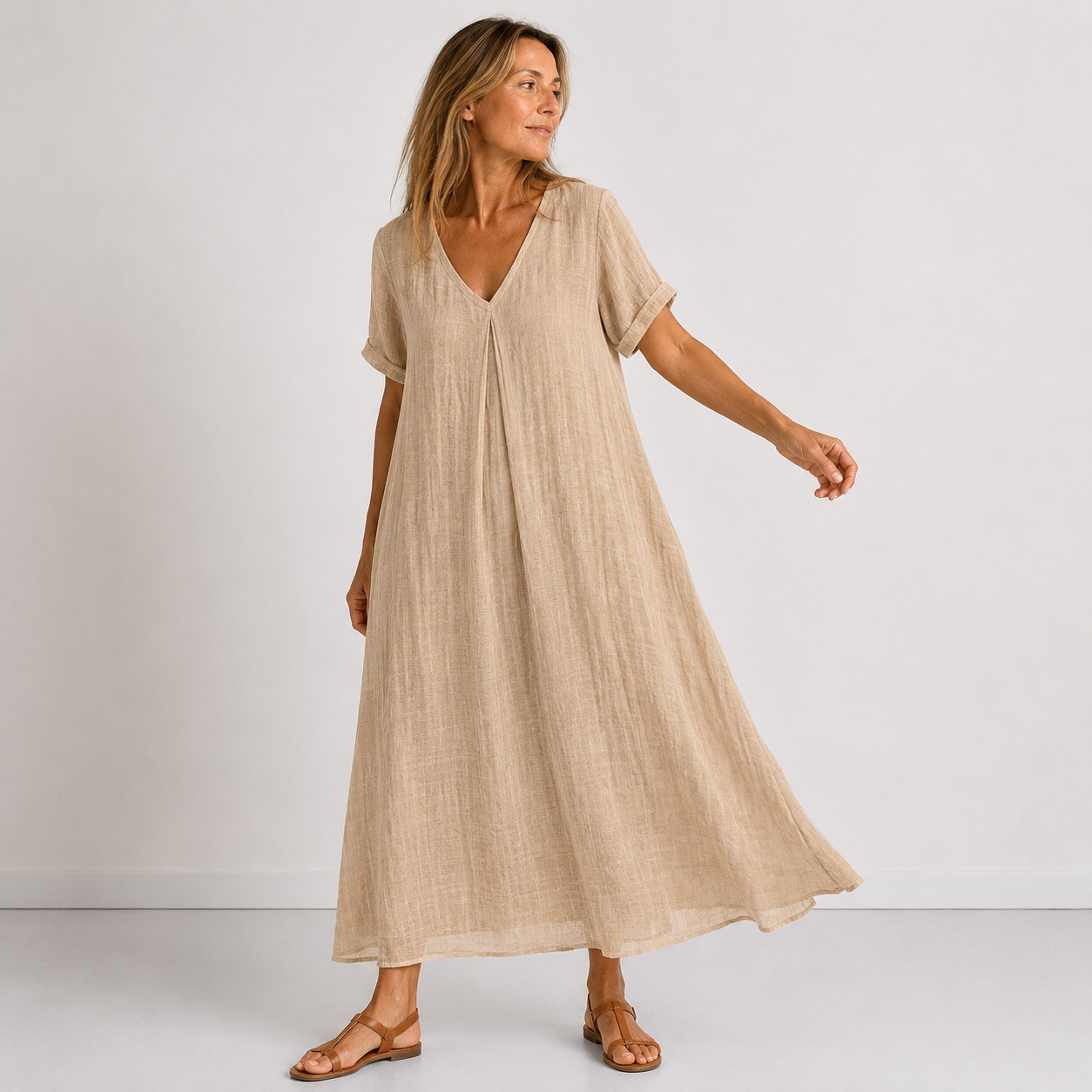 Jade - Robe longue fluide