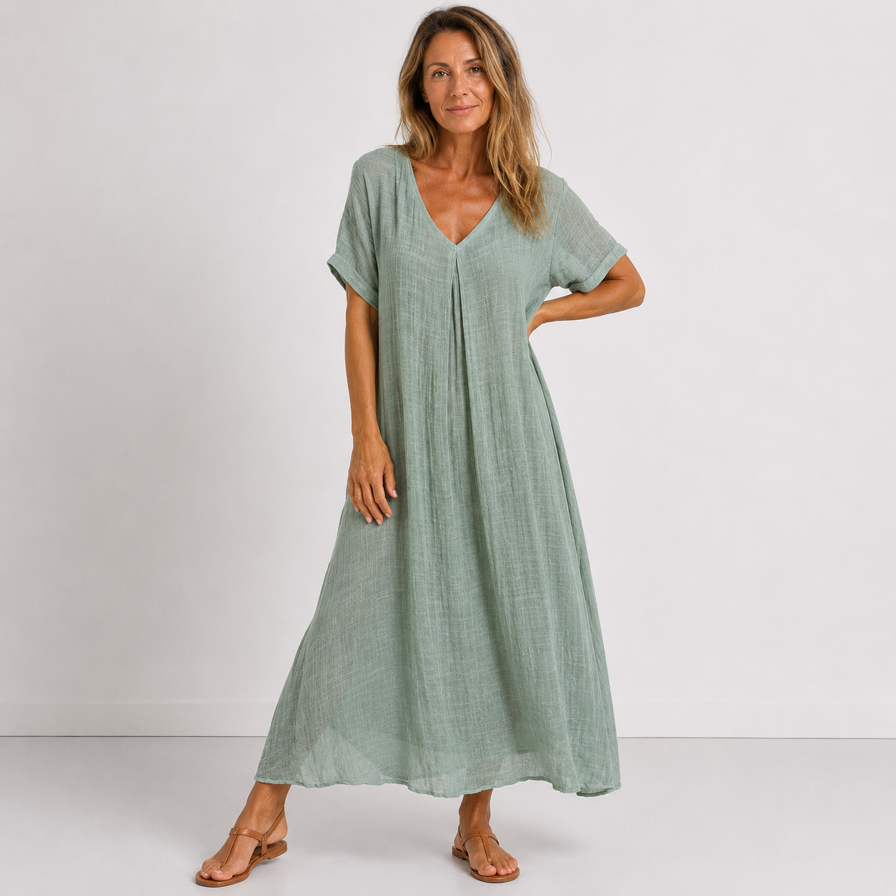 Jade - Robe longue fluide