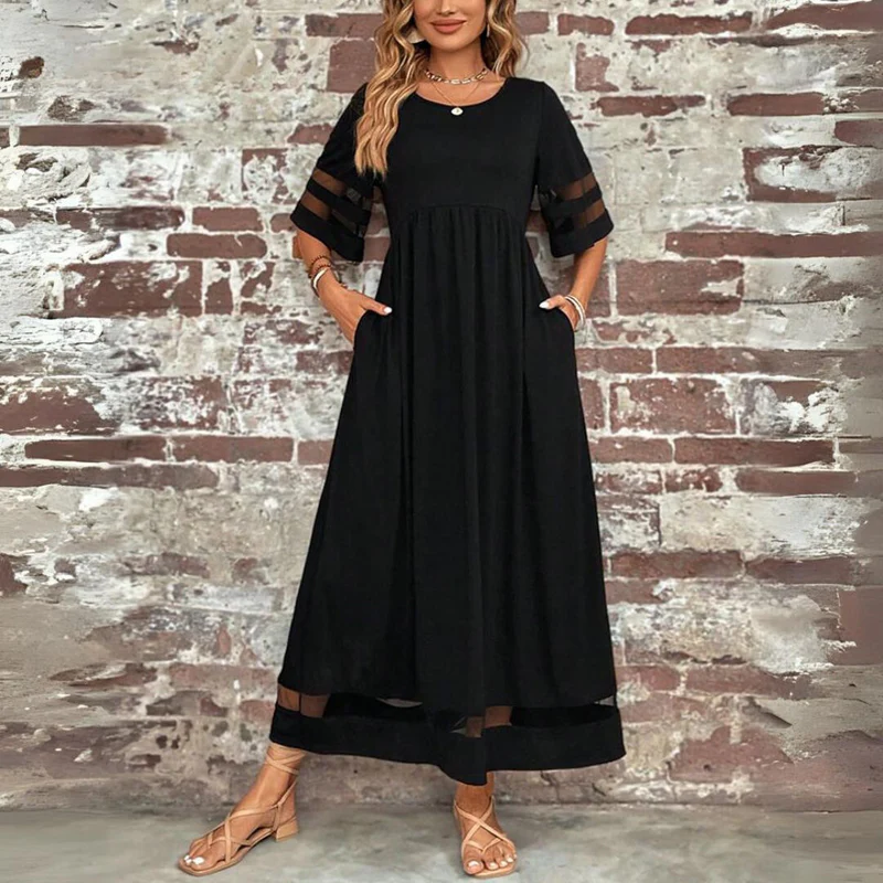 Cerelia - Robe Midi Flatteuse à Effet Ventre Lissé
