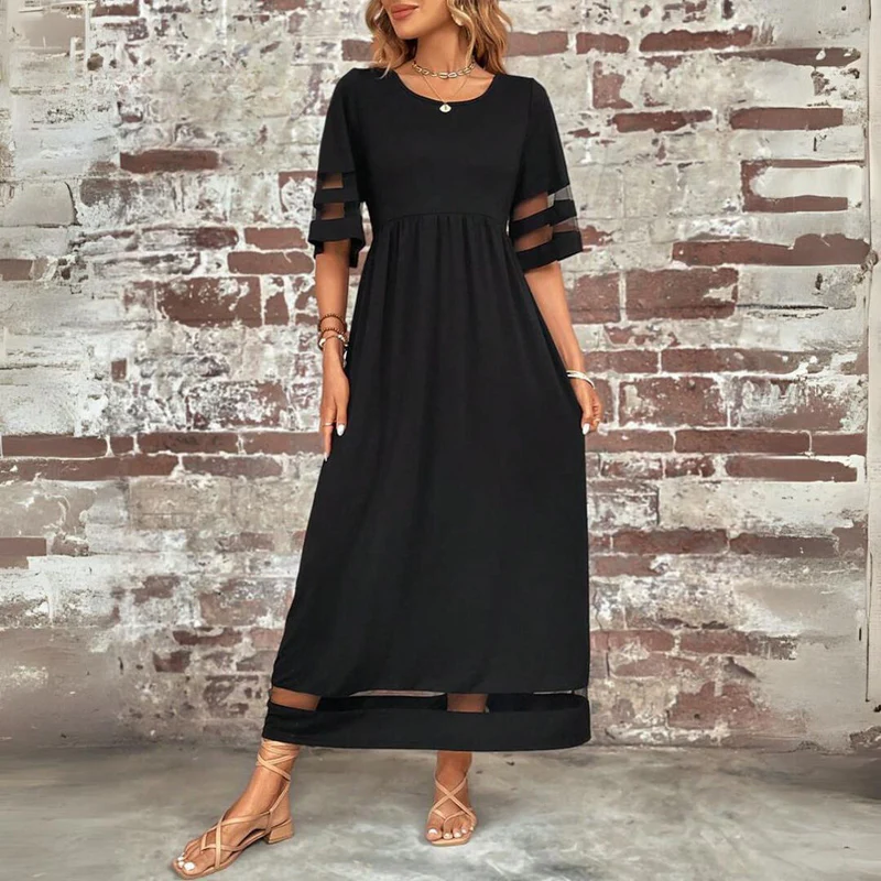 Cerelia - Robe Midi Flatteuse à Effet Ventre Lissé