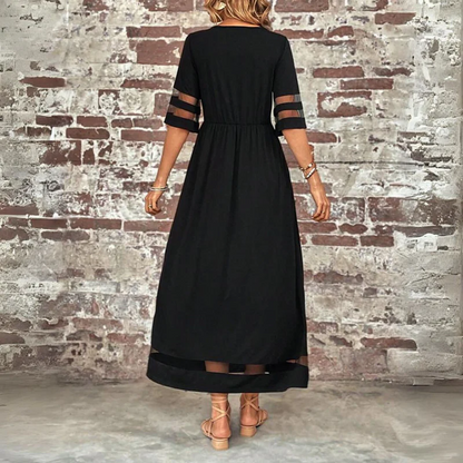 Cerelia - Robe Midi Flatteuse à Effet Ventre Lissé