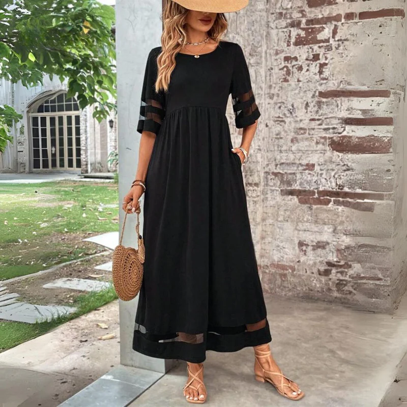 Cerelia - Robe Midi Flatteuse à Effet Ventre Lissé