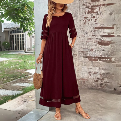 Cerelia - Robe Midi Flatteuse à Effet Ventre Lissé