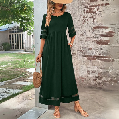 Cerelia - Robe Midi Flatteuse à Effet Ventre Lissé